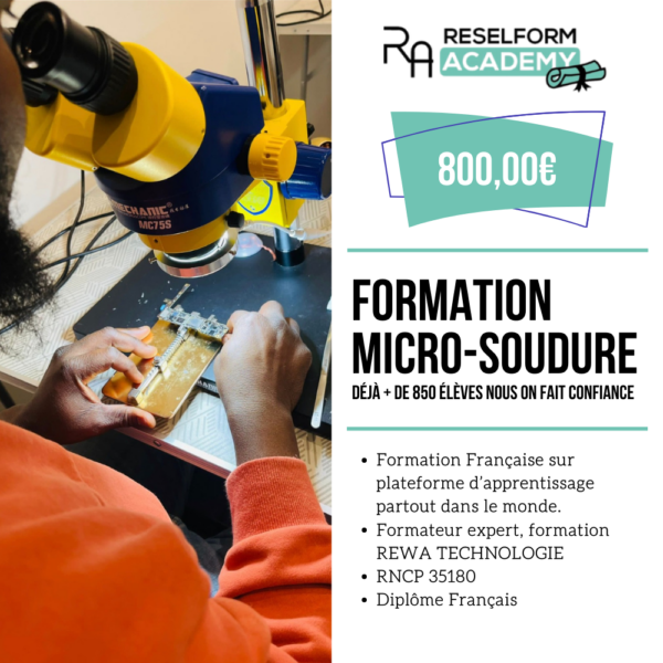 Reselform Academy - formation micro soudure a distance partout dans le monde